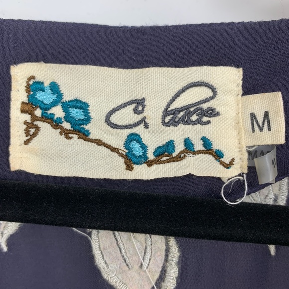 Forever 21 blouse medium embroidery v neck boho - Picture 4 of 5